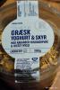 Græsk yoghurt og skyr med rabarber-hindbærpurè & ristet mysli (200g)